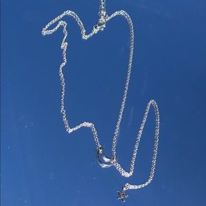 sun & star silver lariat necklace